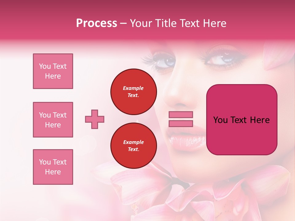 Pink Portrait Lips PowerPoint Template