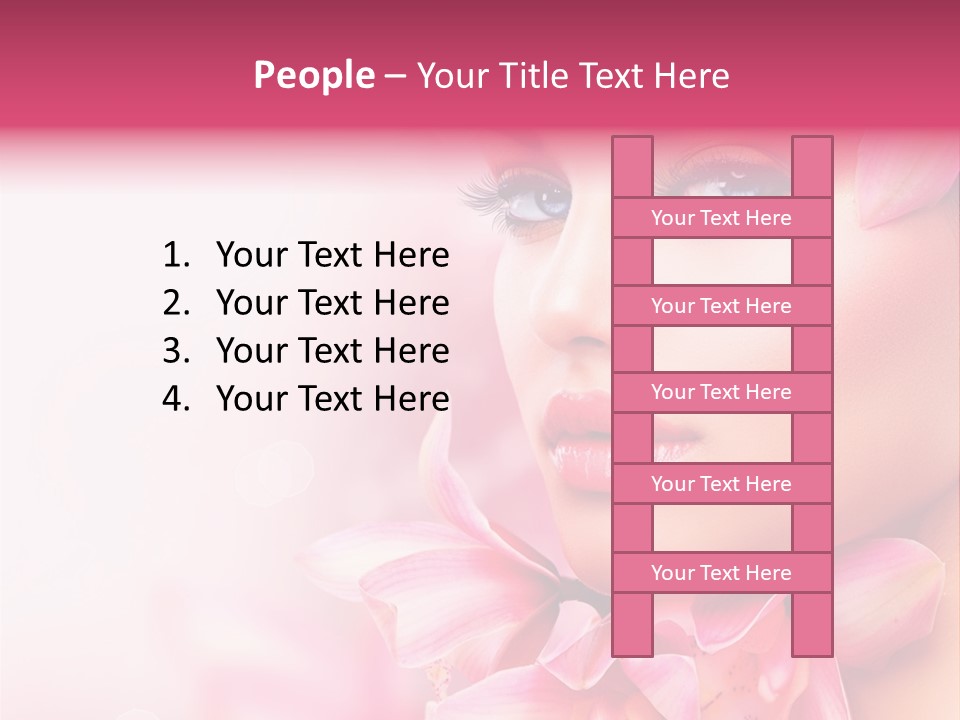 Pink Portrait Lips PowerPoint Template