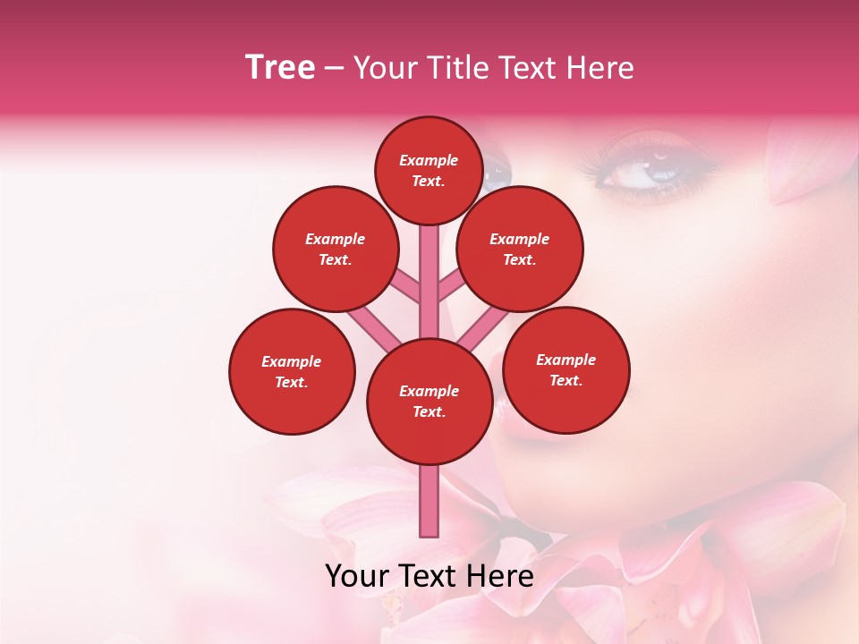 Pink Portrait Lips PowerPoint Template