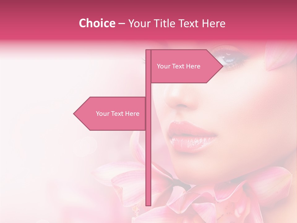 Pink Portrait Lips PowerPoint Template
