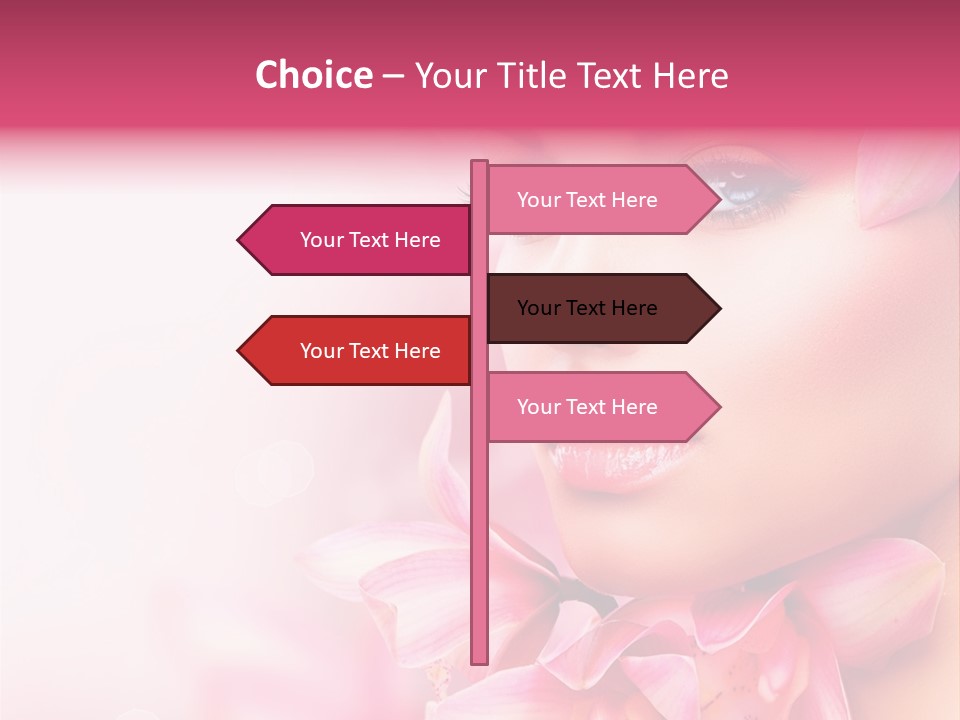 Pink Portrait Lips PowerPoint Template