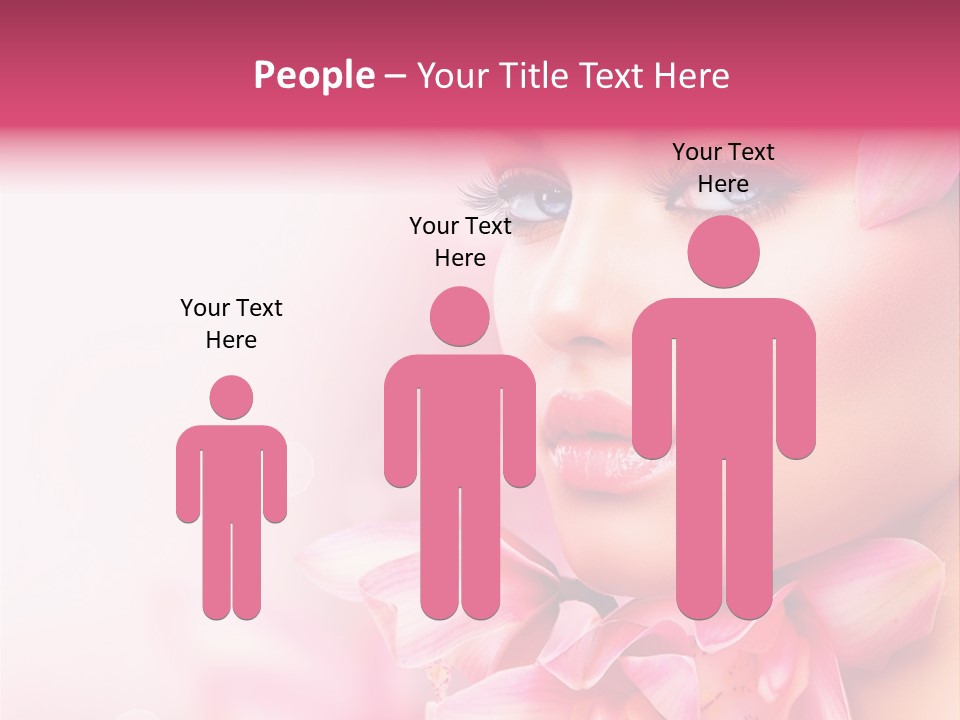 Pink Portrait Lips PowerPoint Template