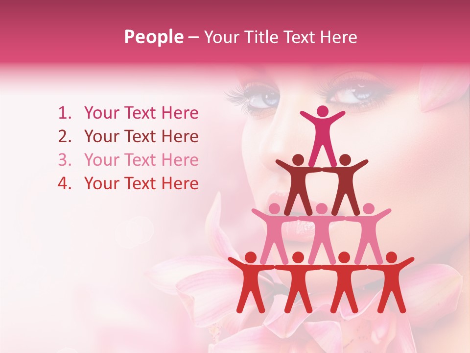 Pink Portrait Lips PowerPoint Template