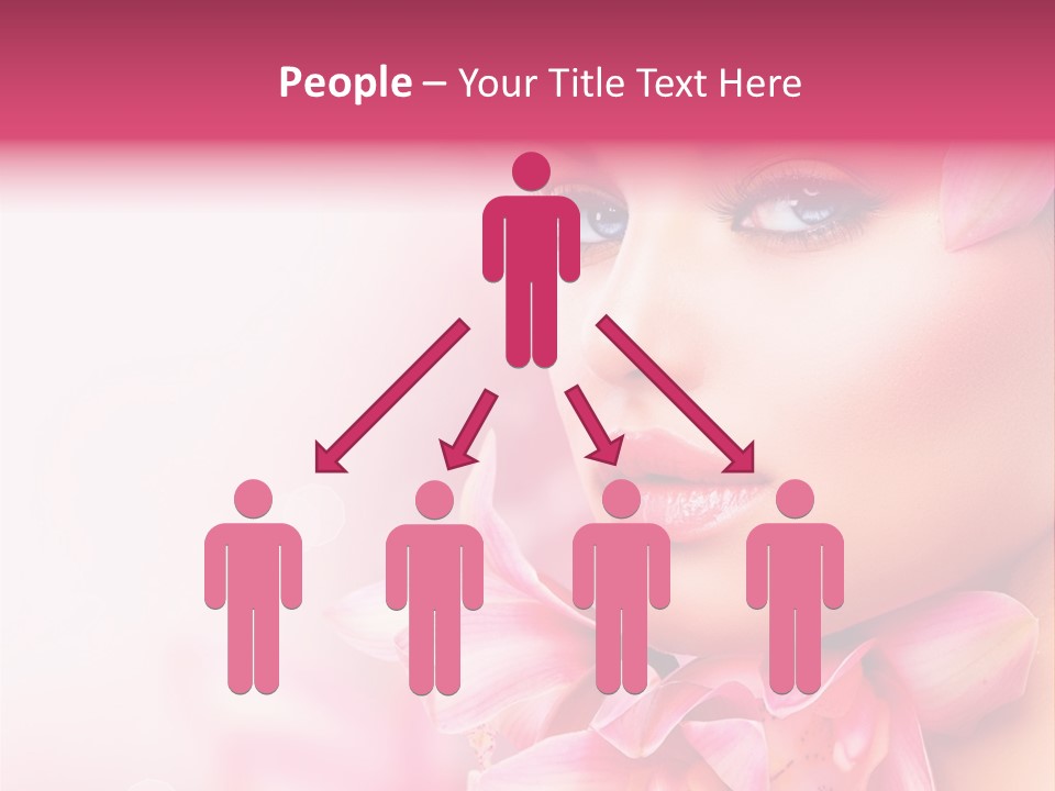 Pink Portrait Lips PowerPoint Template