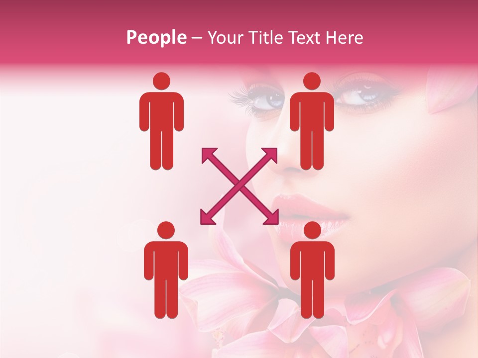 Pink Portrait Lips PowerPoint Template