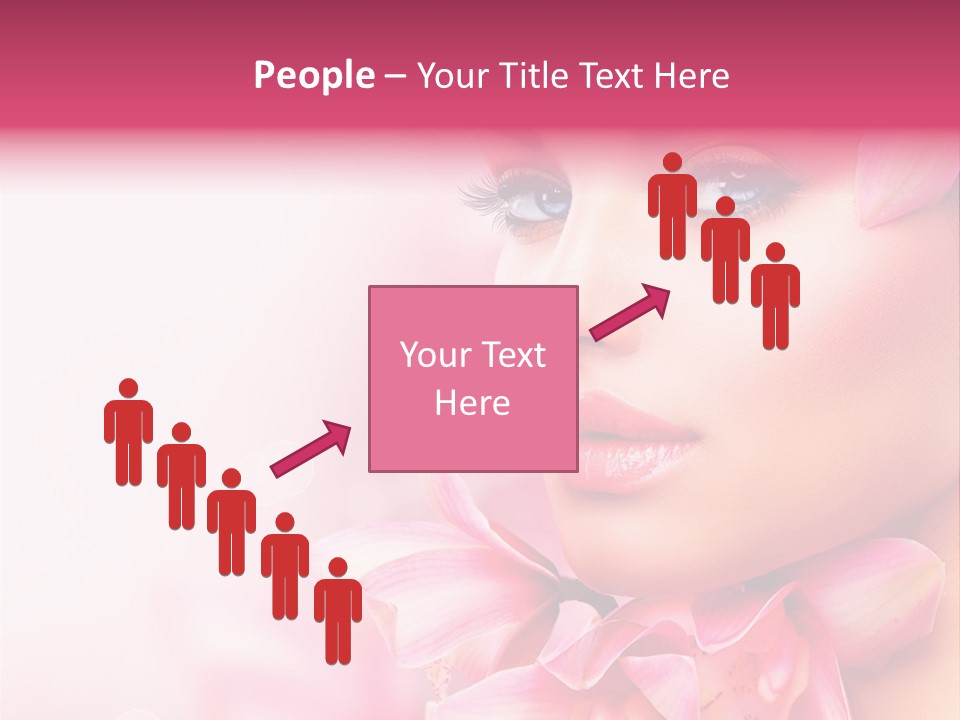Pink Portrait Lips PowerPoint Template