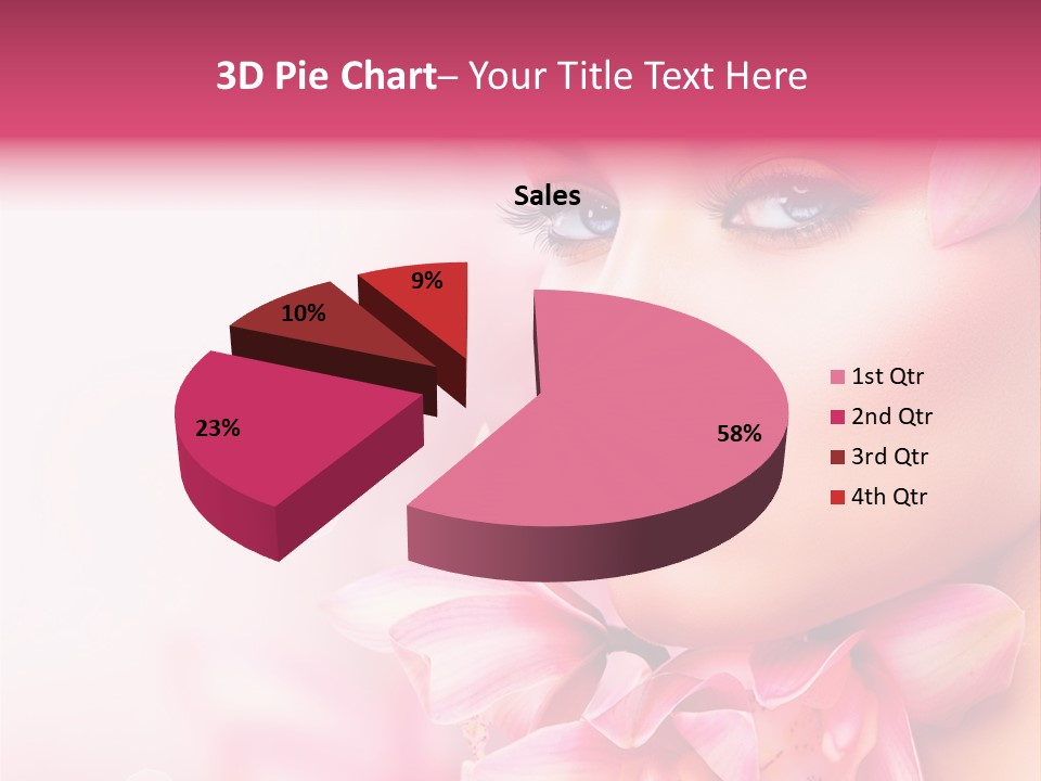 Pink Portrait Lips PowerPoint Template