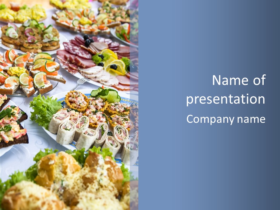 Butler Appetizer Oeuvre PowerPoint Template