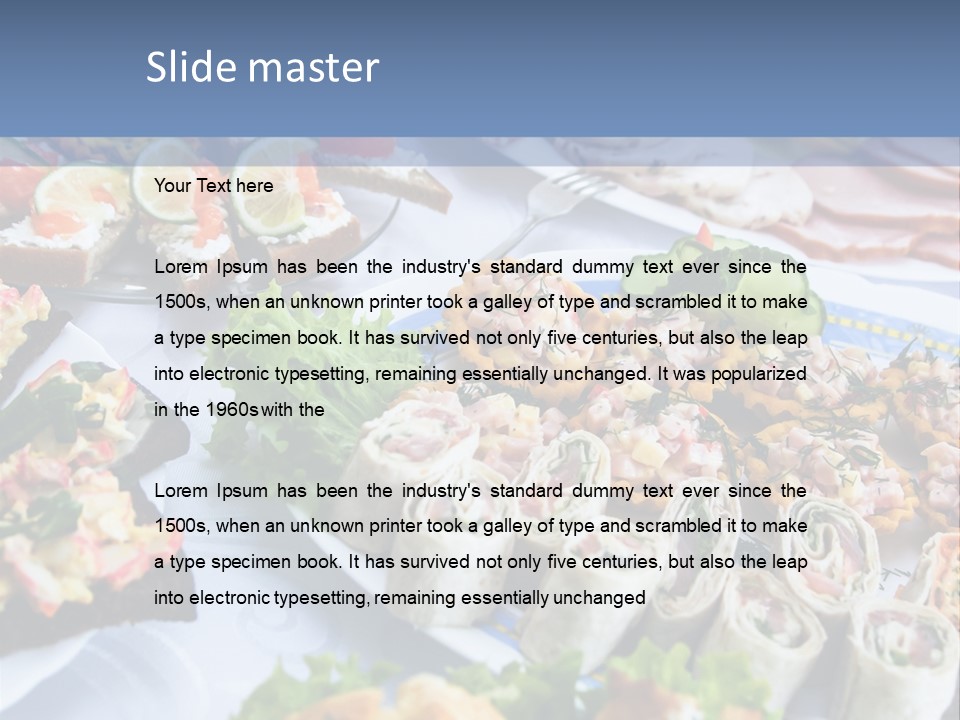 Butler Appetizer Oeuvre PowerPoint Template