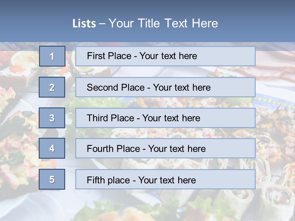 Butler Appetizer Oeuvre PowerPoint Template
