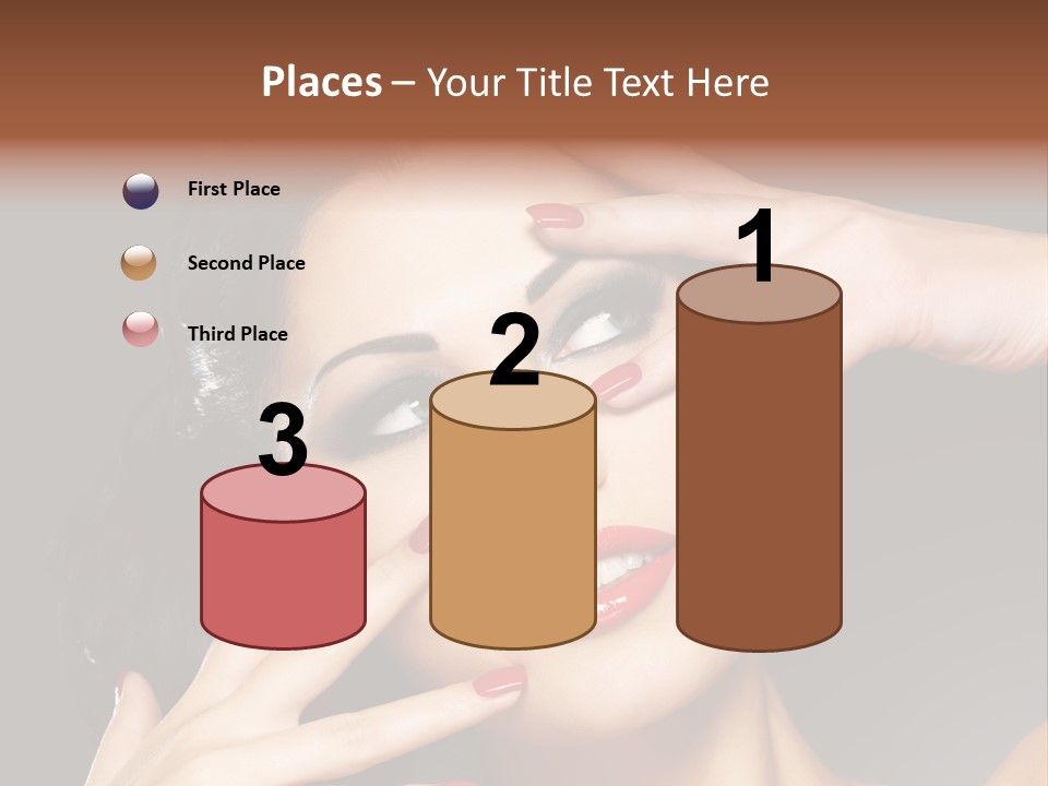 Beautiful Design Red Manicure PowerPoint Template