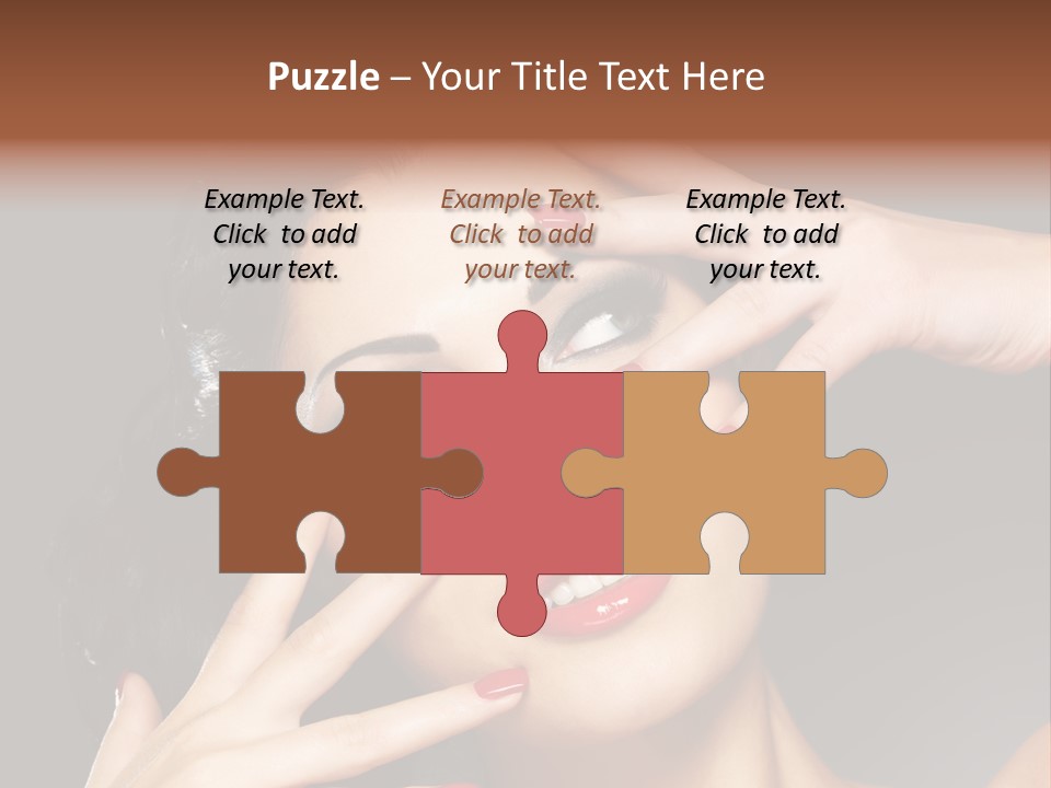 Beautiful Design Red Manicure PowerPoint Template