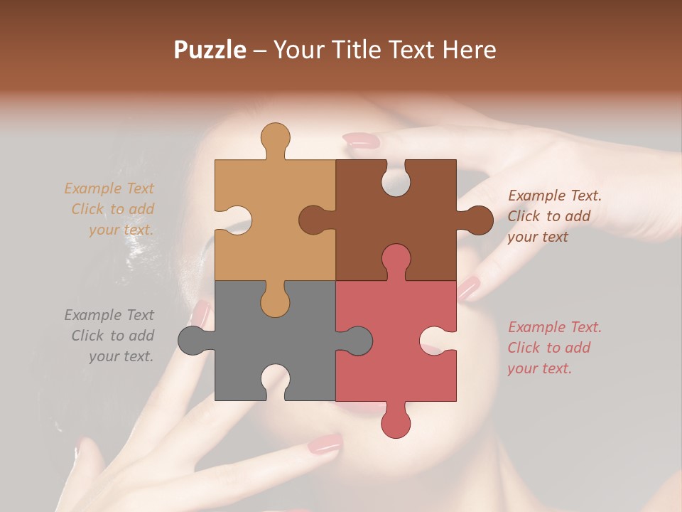 Beautiful Design Red Manicure PowerPoint Template