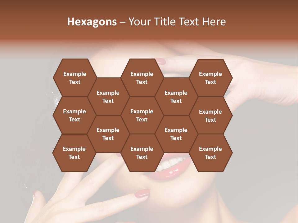 Beautiful Design Red Manicure PowerPoint Template