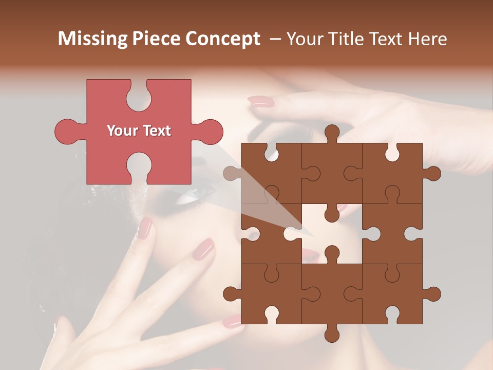 Beautiful Design Red Manicure PowerPoint Template