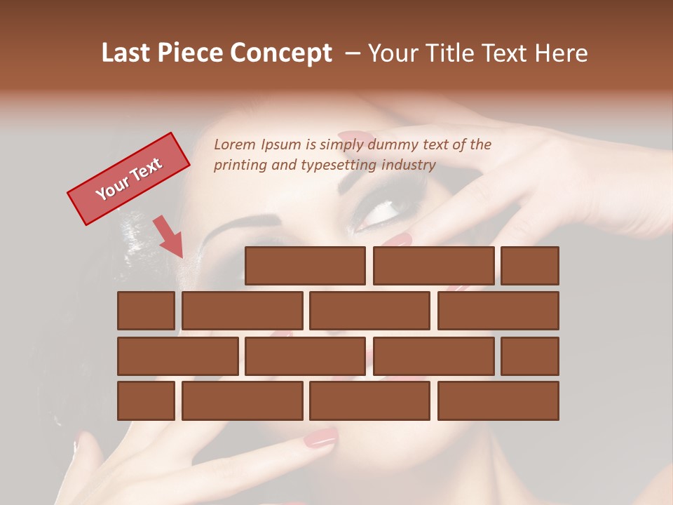 Beautiful Design Red Manicure PowerPoint Template