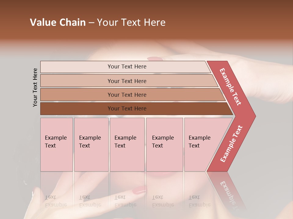 Beautiful Design Red Manicure PowerPoint Template