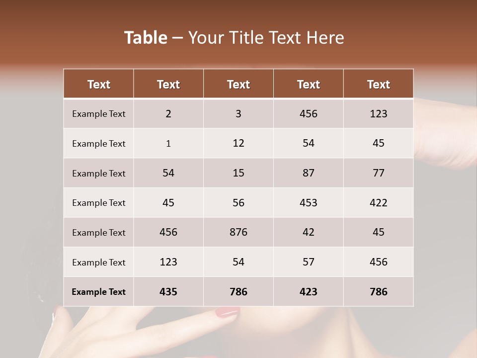 Beautiful Design Red Manicure PowerPoint Template