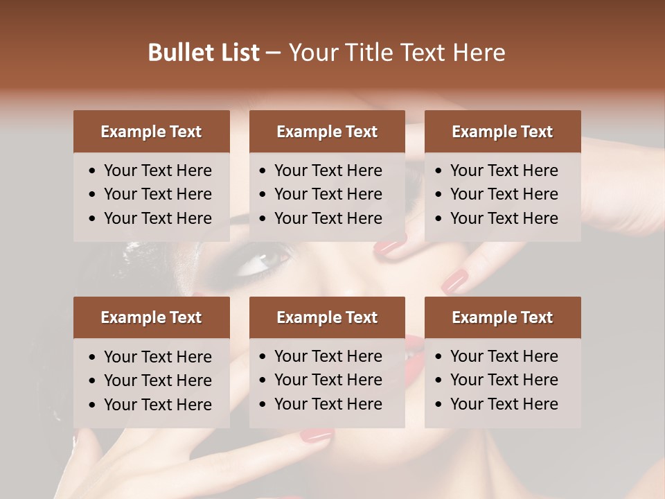 Beautiful Design Red Manicure PowerPoint Template