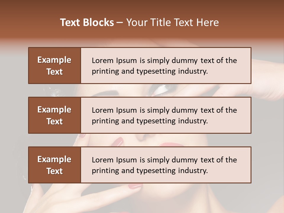 Beautiful Design Red Manicure PowerPoint Template