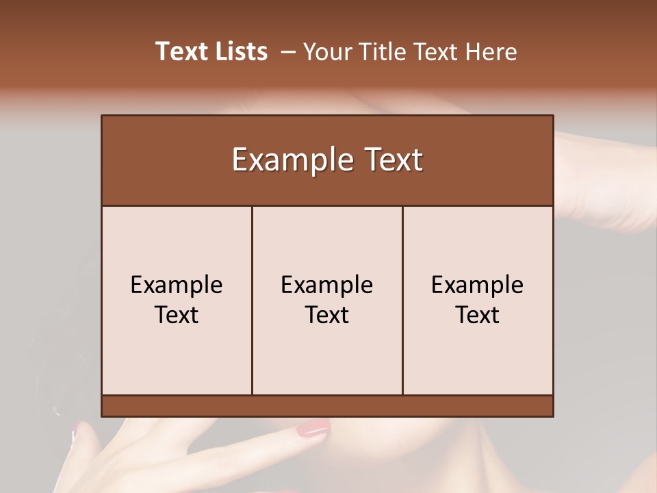 Beautiful Design Red Manicure PowerPoint Template
