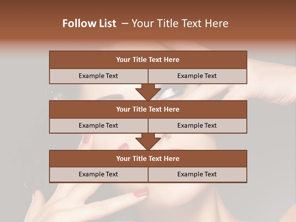 Beautiful Design Red Manicure PowerPoint Template