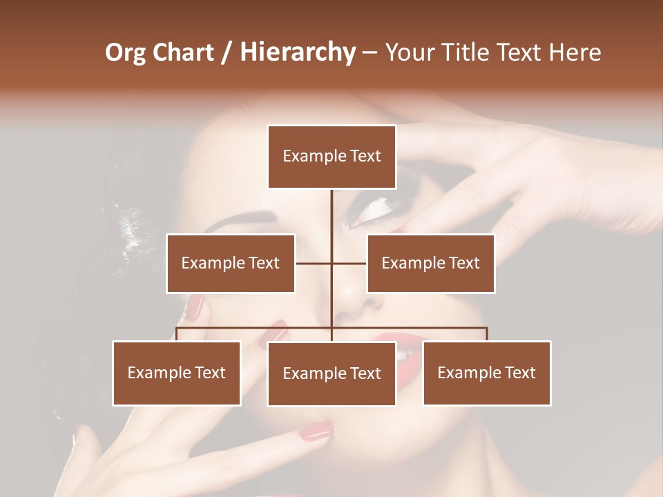 Beautiful Design Red Manicure PowerPoint Template