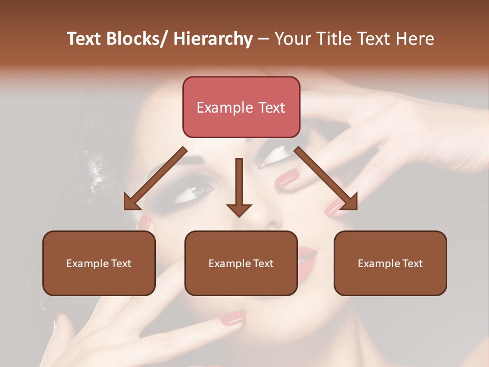 Beautiful Design Red Manicure PowerPoint Template