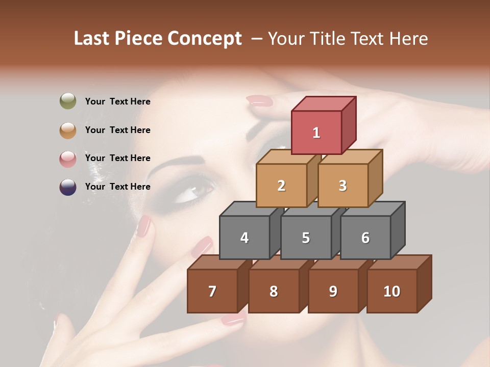 Beautiful Design Red Manicure PowerPoint Template