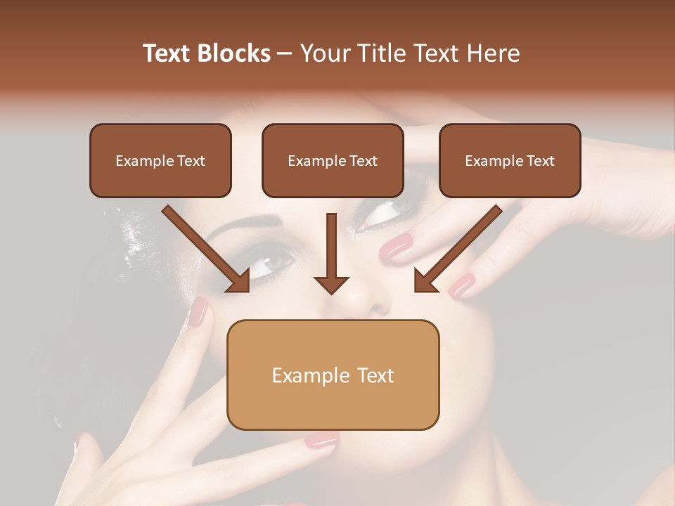 Beautiful Design Red Manicure PowerPoint Template