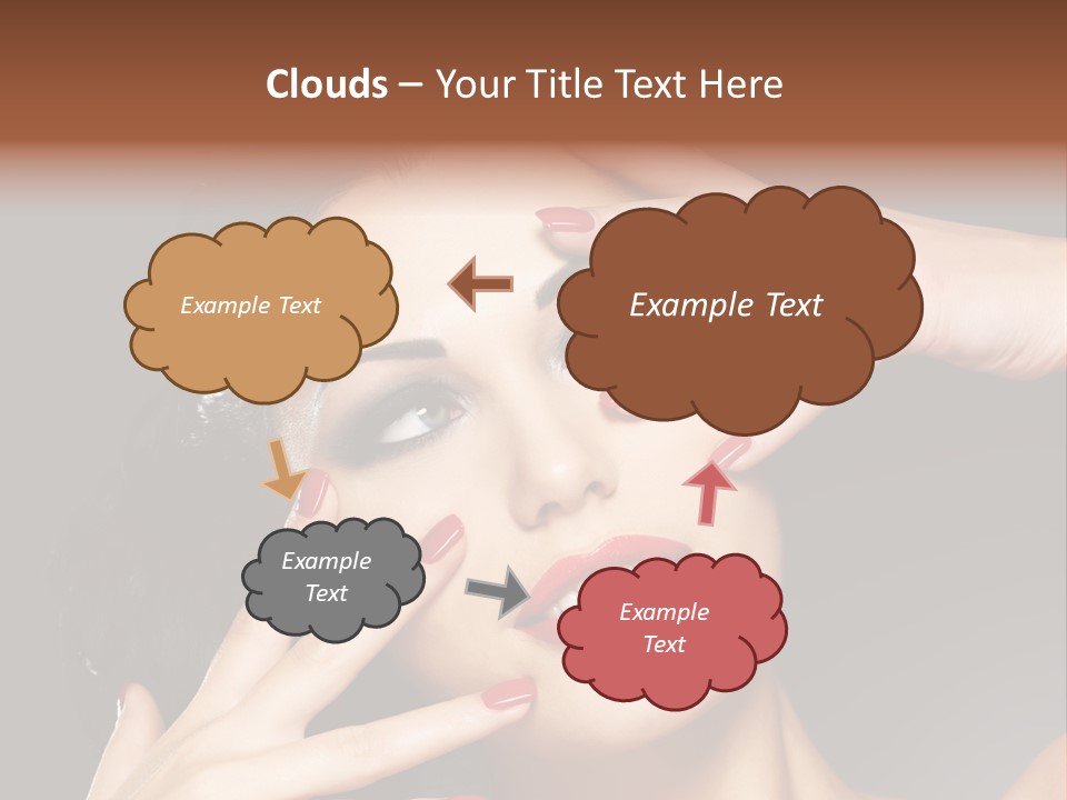 Beautiful Design Red Manicure PowerPoint Template