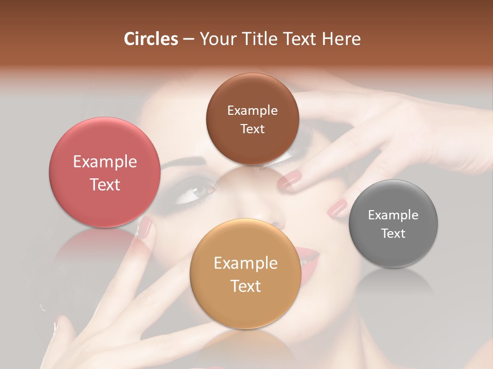 Beautiful Design Red Manicure PowerPoint Template