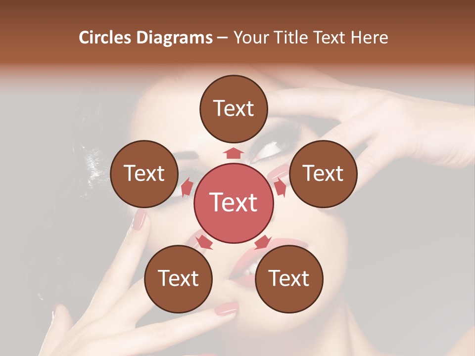 Beautiful Design Red Manicure PowerPoint Template