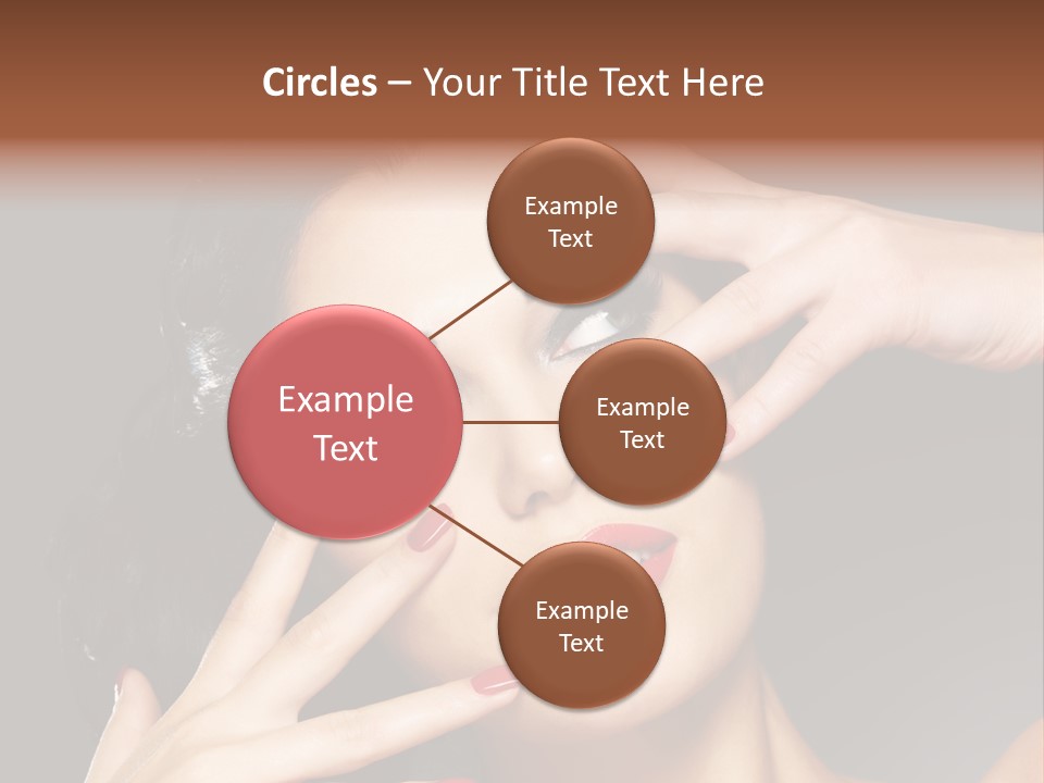 Beautiful Design Red Manicure PowerPoint Template