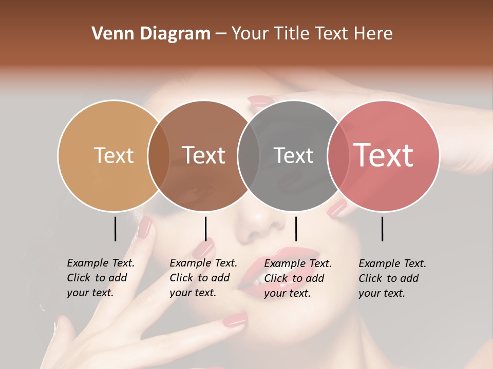 Beautiful Design Red Manicure PowerPoint Template