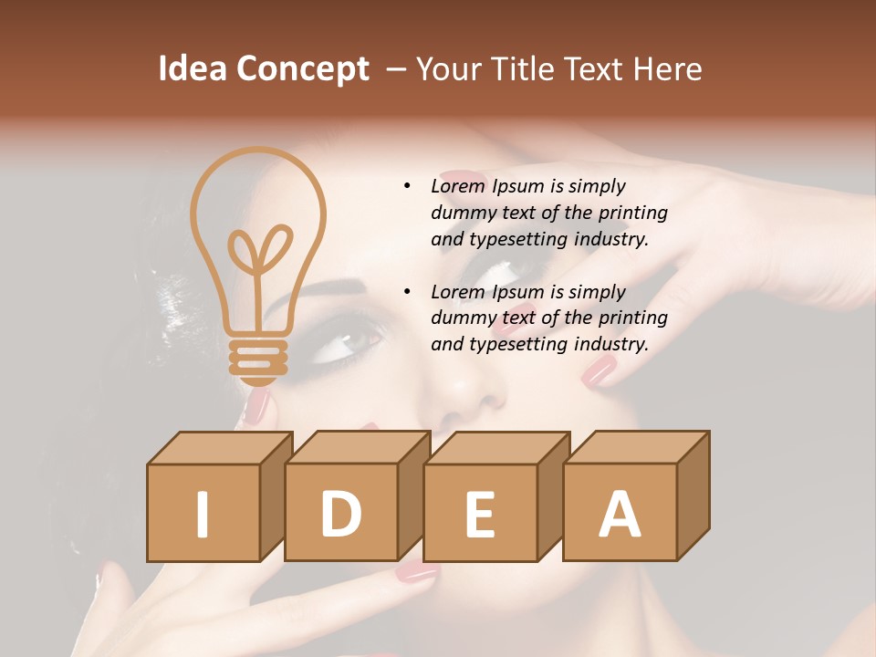 Beautiful Design Red Manicure PowerPoint Template