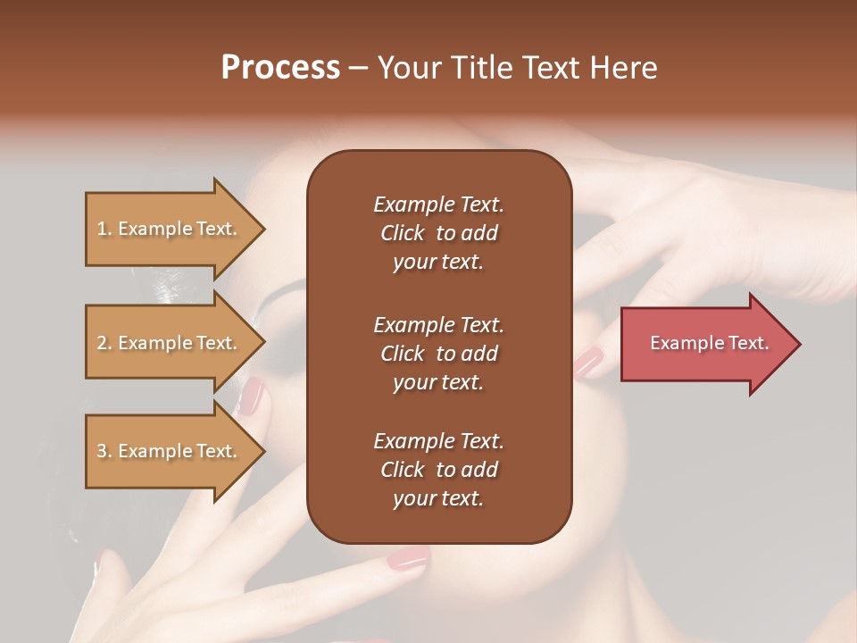 Beautiful Design Red Manicure PowerPoint Template