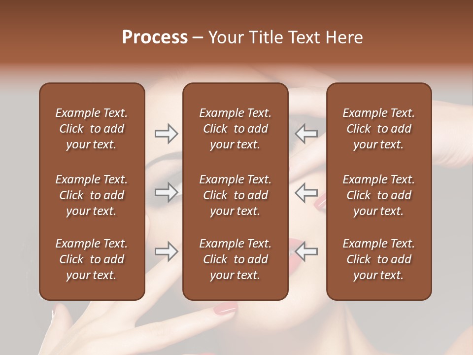 Beautiful Design Red Manicure PowerPoint Template