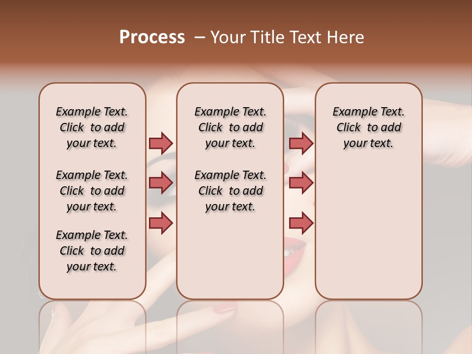 Beautiful Design Red Manicure PowerPoint Template