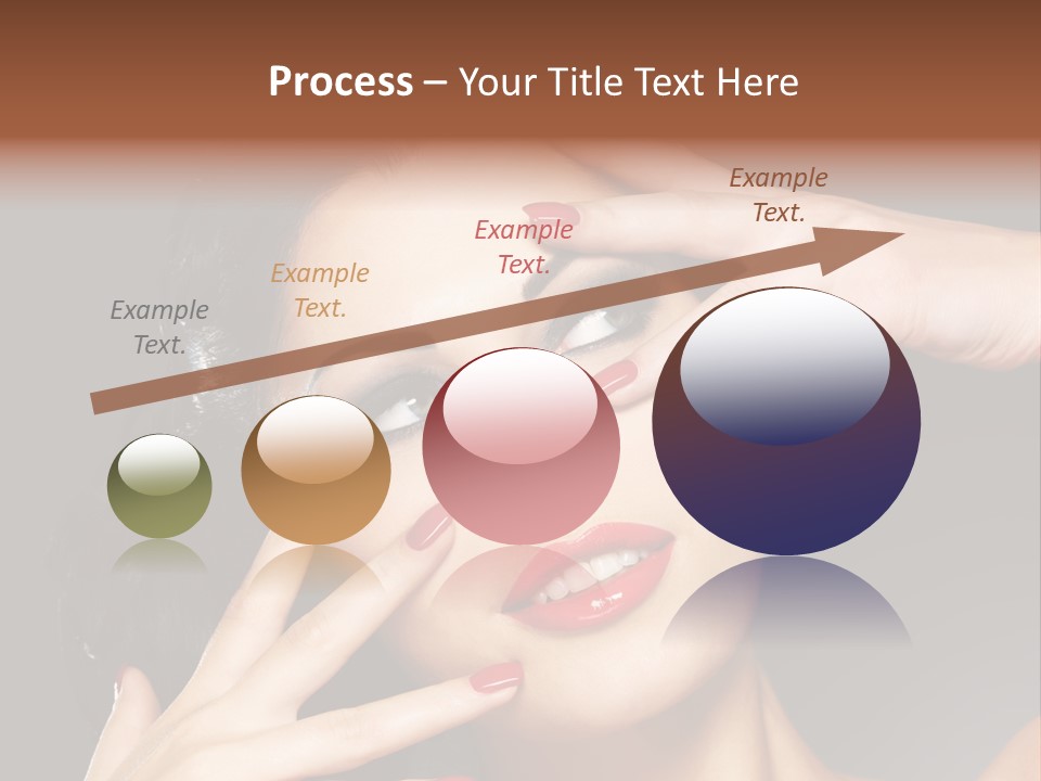 Beautiful Design Red Manicure PowerPoint Template