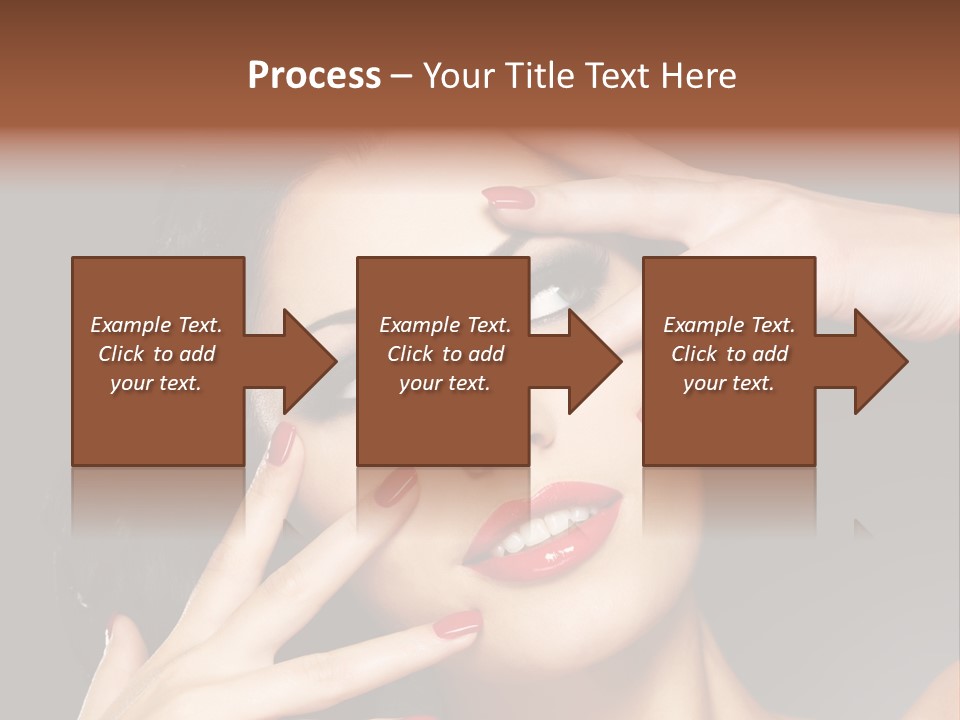 Beautiful Design Red Manicure PowerPoint Template