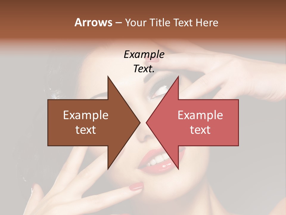 Beautiful Design Red Manicure PowerPoint Template