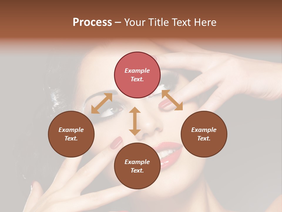 Beautiful Design Red Manicure PowerPoint Template