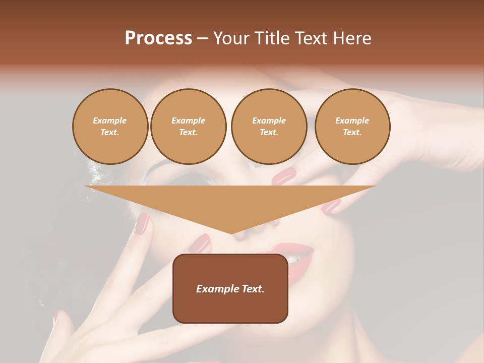 Beautiful Design Red Manicure PowerPoint Template