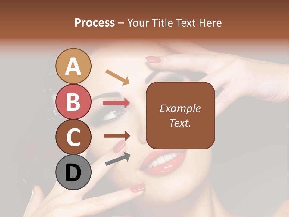 Beautiful Design Red Manicure PowerPoint Template