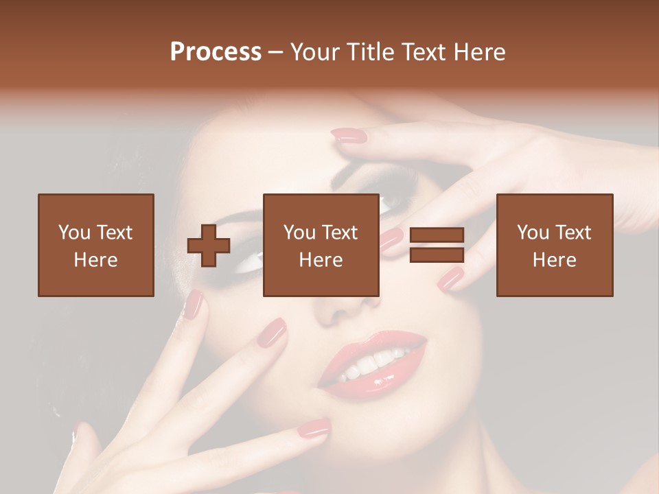 Beautiful Design Red Manicure PowerPoint Template