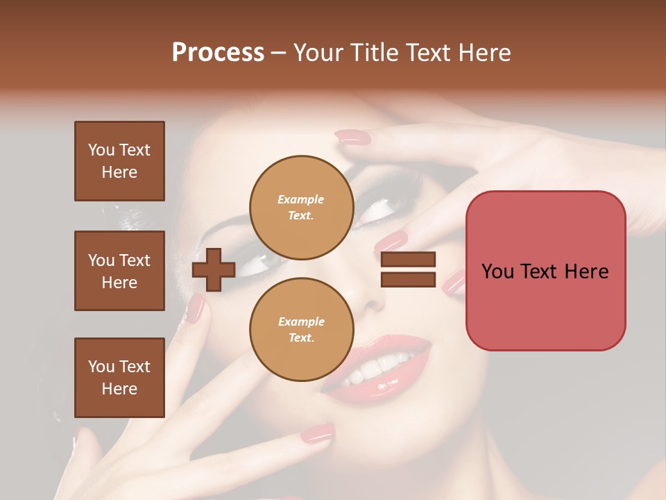 Beautiful Design Red Manicure PowerPoint Template