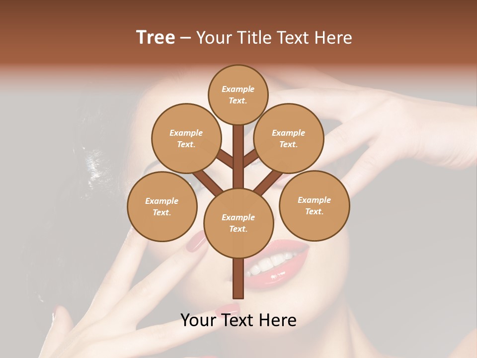 Beautiful Design Red Manicure PowerPoint Template