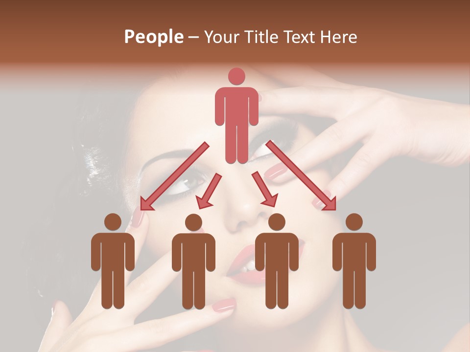 Beautiful Design Red Manicure PowerPoint Template