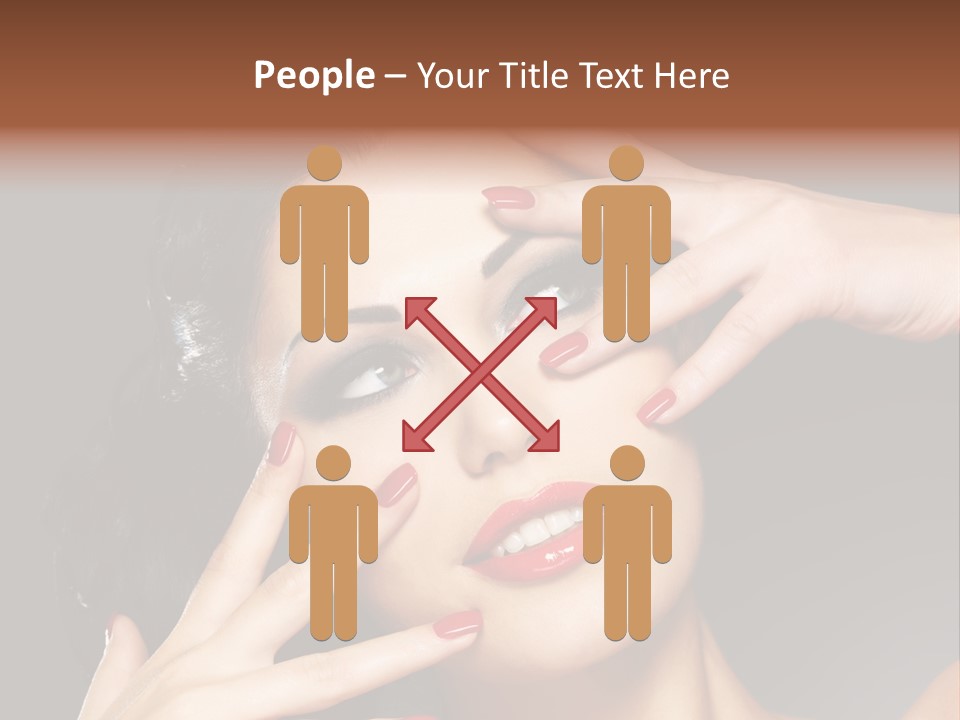 Beautiful Design Red Manicure PowerPoint Template